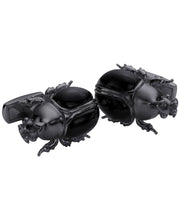 Load image into Gallery viewer, Sutton Ruthenium Plated Sterling Silver and Onyx Beetle Cufflinks