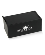 Load image into Gallery viewer, Sutton Stainless Steel Black and Rose Gold Cufflinks Gift Box