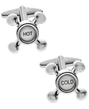 Load image into Gallery viewer, Sutton Silver-Tone Sink Tap Cufflinks