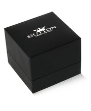 Load image into Gallery viewer, Sutton Sterling Silver Square Stud Earrings with Cubic Zirconia Trim Gift Box