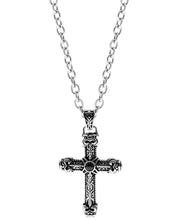 Load image into Gallery viewer, Sutton Stainless Steel Antique Cross Pendant Necklace