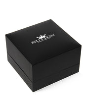 Load image into Gallery viewer, Men&#39;s Black Stainless Steel Criss-Cross Link Bracelet Gift Box