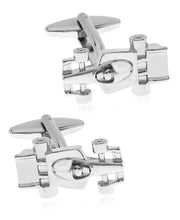 Load image into Gallery viewer, Sutton Silver-Tone Racecar Cufflinks