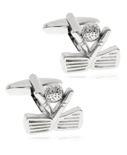 Load image into Gallery viewer, Sutton Silver-Tone Golf Club Cufflinks