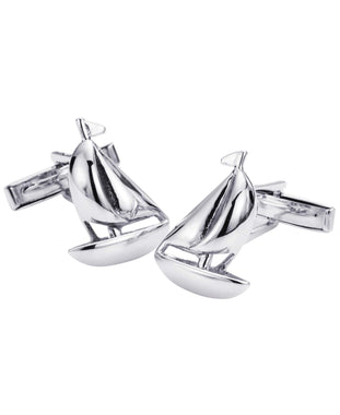 Sutton Sterling Silver Sailboat Cufflinks