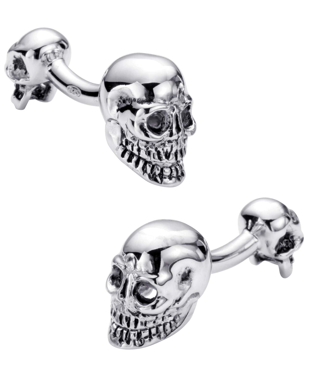 Sutton Sterling Silver Double Sided Skull Cufflinks