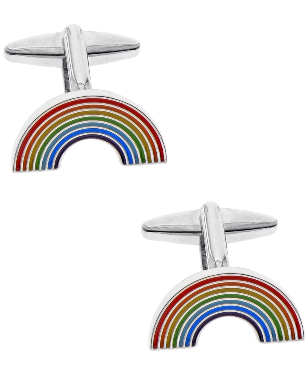 Sutton Silver-Tone Rainbow Cufflinks