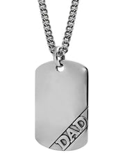 Load image into Gallery viewer, Sutton Sterling Silver Dad Dog Tag Pendant Necklace