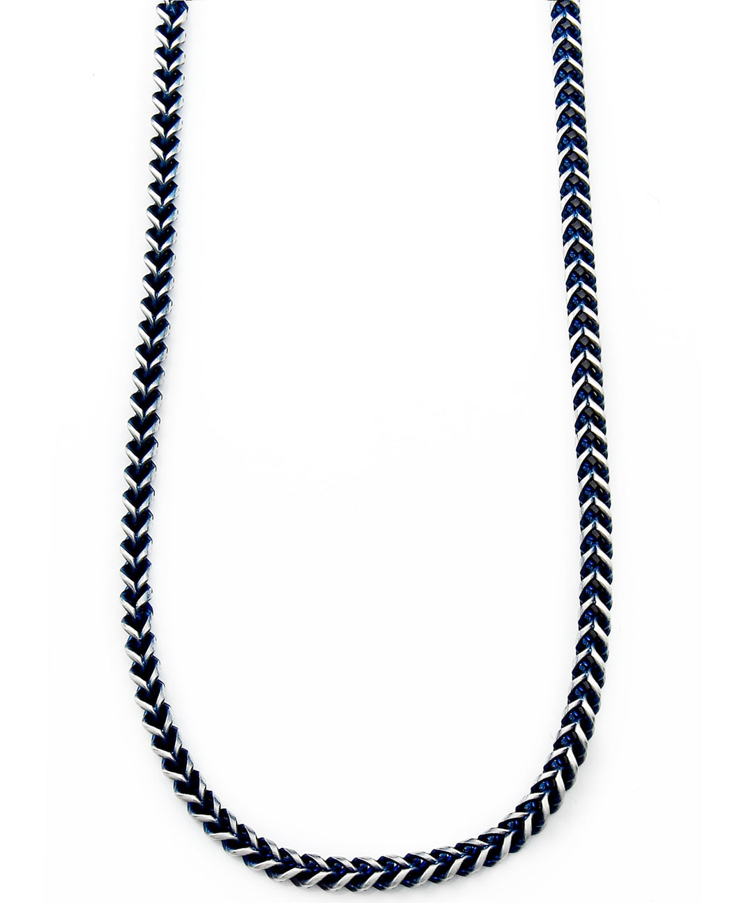 Sutton Stainless Steel Blue-Tone Chain Necklace