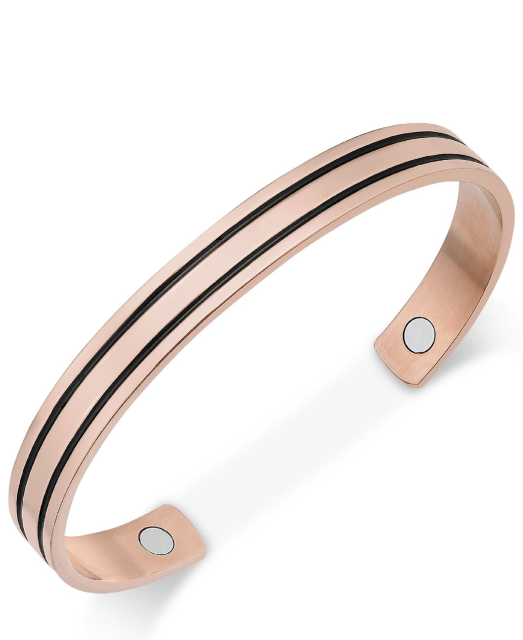 Men's Copper & Black IP Plated Stainless Steel Cuff Bracelet
