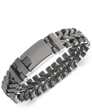 Men's Stainless Steel Chevron Link Bracelet