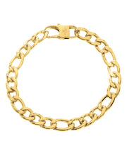 Load image into Gallery viewer, Men&#39;s Gold-Tone Stainless Steel Figaro Link Bracelet