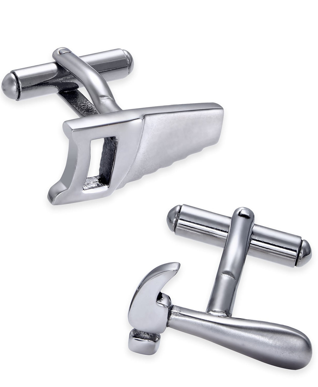 Men's Stainless Steel Hammer and Saw Cuff Links
