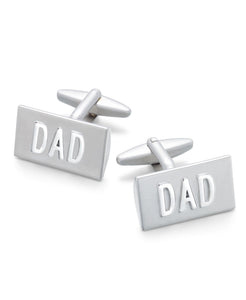 Men's Silver-Tone "Dad" Cuff Links
