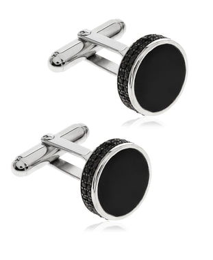 Sutton Sterling Silver Stone Cufflinks