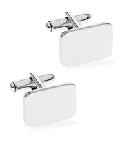 Load image into Gallery viewer, Men&#39;s Square Face Sterling Silver Cufflinks