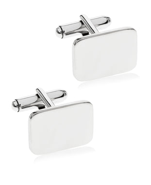 Men's Square Face Sterling Silver Cufflinks