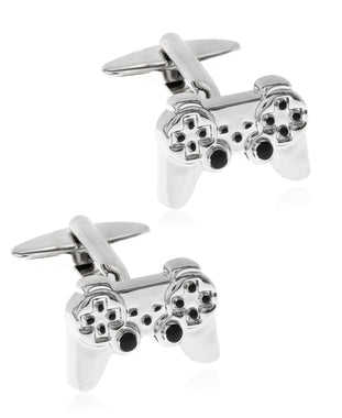 Sutton by Men's Silver-Tone Game Controller Cufflinks