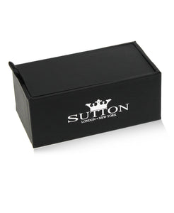 Sutton by Men's Silver-Tone Poker Chip Cufflinks