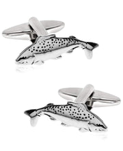 Load image into Gallery viewer, Sutton Silver-Tone River Fish Cufflinks