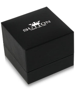 Men's Stainless Steel Round Stone Stud Earrings Gift Box