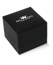 Load image into Gallery viewer, Men&#39;s Black Stainless Steel Cubic Zirconia Huggie Hoop Earring Gift Box