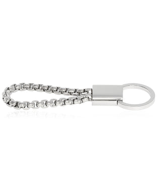 Sutton Stainless Steel Box Chain Key Ring