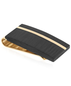 Sutton Gold-Tone Stainless Steel and Carbon Fiber Money Clip