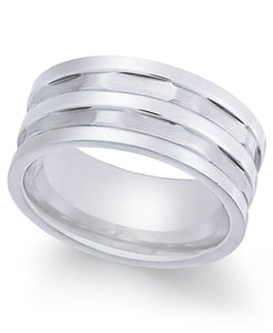 Men's Stainless Steel Multi-Row Cut Band