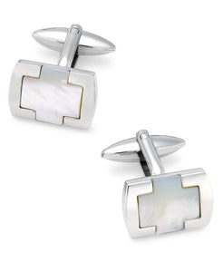 Men's Stainless Steel & Mother-of-Pearl Cufflinks