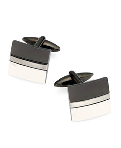 Sutton by Men's Two-Tone Stainless Steel Cufflinks